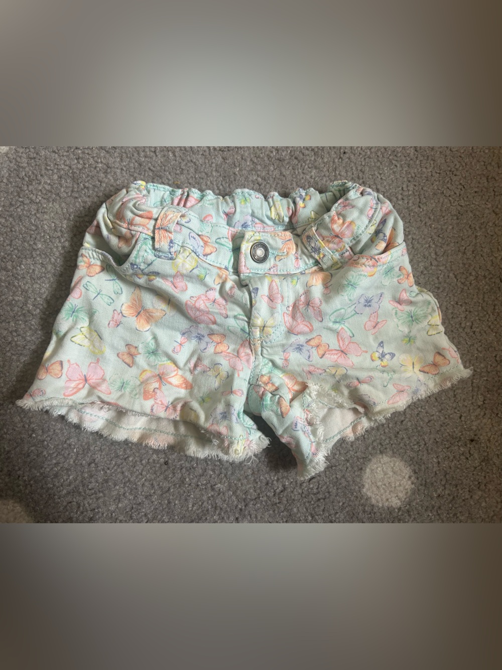 🌸4/$20🌸Girls Butterfly Print Kids Shorts - Light Mint 6/6x